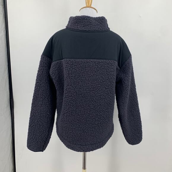 Under Armour Jacket Womens S Small Grey UA Sherpa Fleece Mock Neck Pullover - Picture 6 of 13